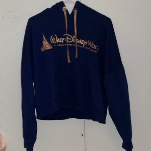 Walt Disney World 50th Collection Dark Blue Cropped Sweatshirt